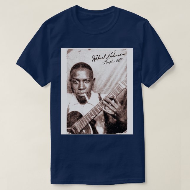 Camiseta Retro Robert Johnson Memphis Photo Booth (Frente do Design)