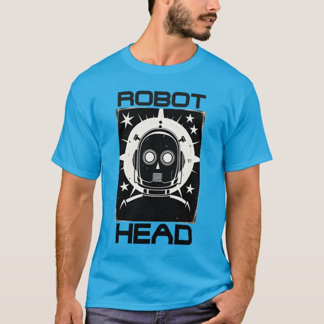 Camiseta Retro Robot Head (Frente)