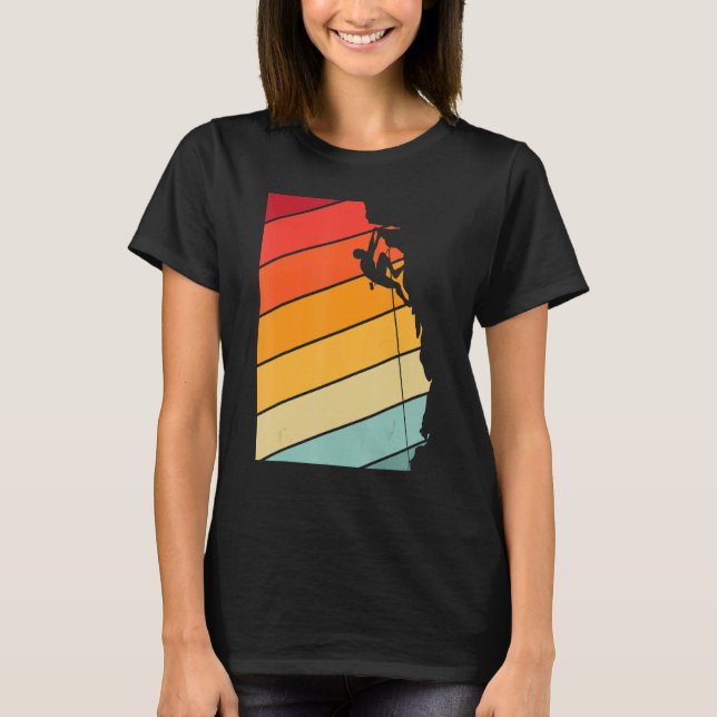 Camiseta Retro Rock Climbing -Bouldering - Adventure- Wall  (Frente)