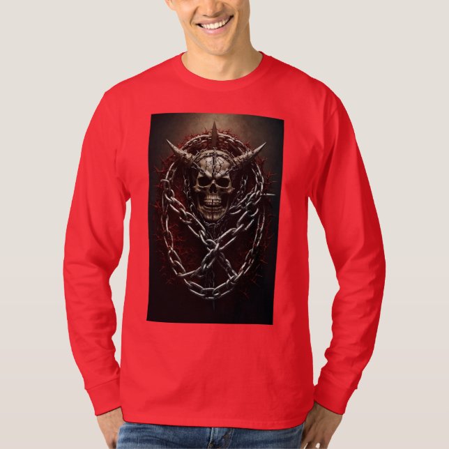 Camiseta Retro Rock Roupa: Vintage Skull (Frente)