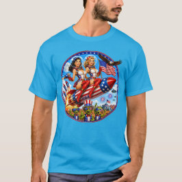 Camiseta Retro Rocket Girls EUA