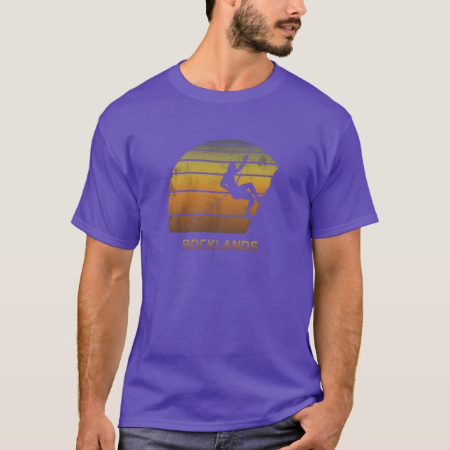 Camiseta Retro Rocklands South Africa Rock Climbing Fan gif (Frente)