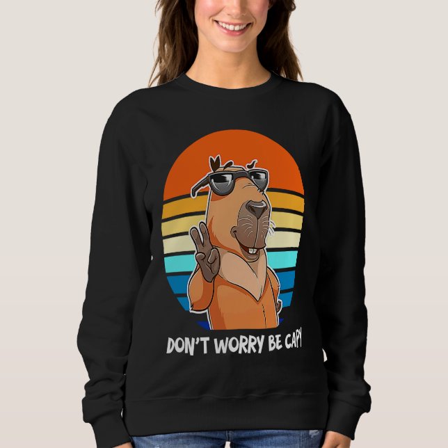 Camiseta Retro Roden  Capybara Don't Worry Be Capy (Frente)