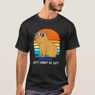 Camiseta Retro Rodent Capybara Não Se Preocupe De Ser Capaz