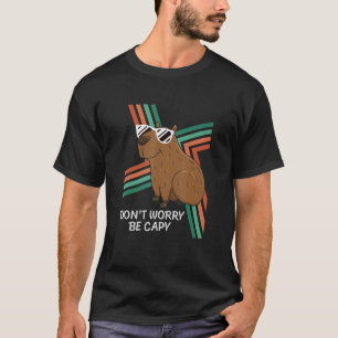 Camiseta Retro Rodent Capybara Não Se Preocupe De Ser Capaz