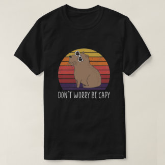 Camiseta Retro Rodent Funny Capybara Não Se Preocupe De Ser