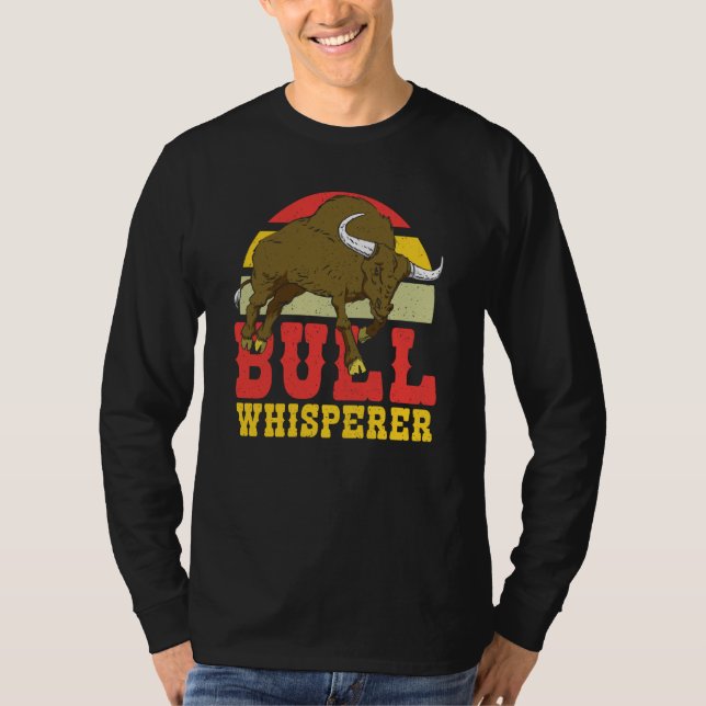 Camiseta Retro Rodeo Bull Whisperer (Frente)