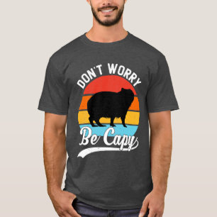 Camiseta Retro Roedor Divertido Capivara Não Se Preocupe Se
