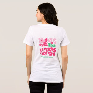 Camiseta Retro Rosa Floral "Bloom"