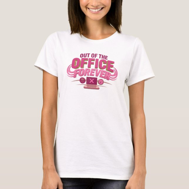Camiseta Retro Rosa FORA DO TRABALHO Trendy (Frente)
