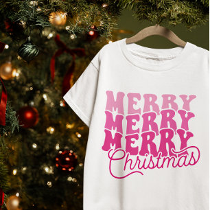 Camiseta Retro Rosa Negrito e Monolinha Feliz Natal