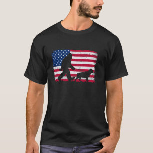 Camiseta Retro Rottweiler Dog 4 de julho bandeira americana