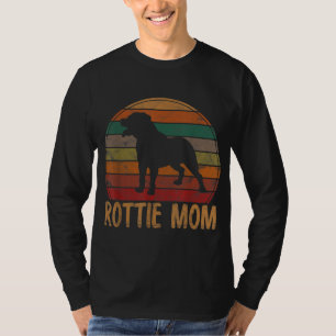 Camiseta Retro Rottweiler Mãe Dar Dobra Cão Mãe Pet Rott