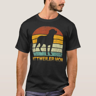 Camiseta Retro Rottweiler Mãe Dono de Cachorro Presente Mãe