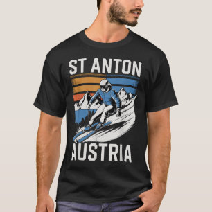 Camiseta Retro Rua Anton Austria Ski Resort, Mergulho Alpin