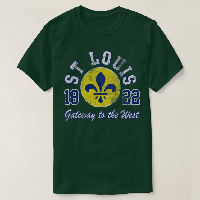 Camiseta Retro Rua Louis Gateway To The West Missouri 1822 (Frente do Design)