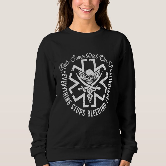 Camiseta Retro Rub Some Dirt On It Medic EMS EMT Paramedic  (Frente)