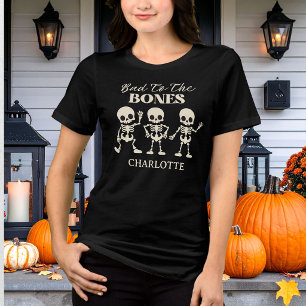 Camiseta Retro Ruim até os Ossos Spooky Halloween