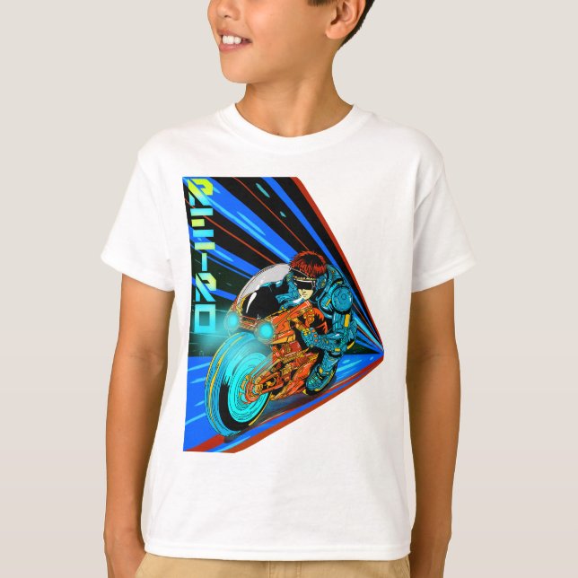 Camiseta Retro Rush: Velocidade Neon (Frente)