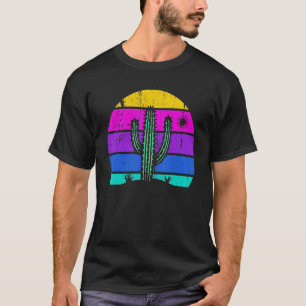 Camiseta Retro Saguaro Cactus Cactus Sunset Opuntia Cactace