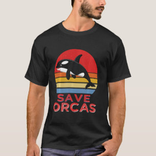 Camiseta Retro Salve Animais Do Mar Do Amor Do Assassino De