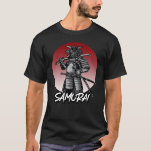 Camiseta Retro Samurai Honrado Perfeito - Preto e Branco
