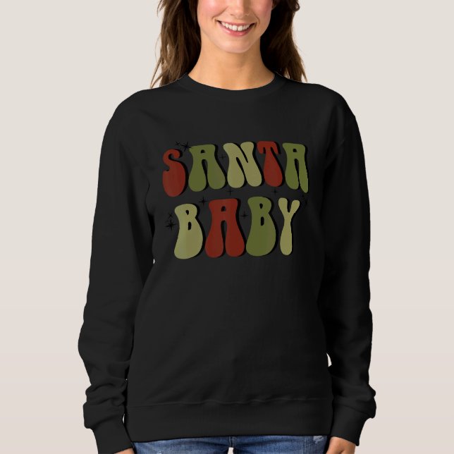 Camiseta Retro Santa Baby Christmas Merry Xmas  for Men Wom (Frente)