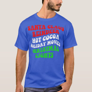 Camiseta Retro Santa Claus Reindeer Natal Giro Xmas