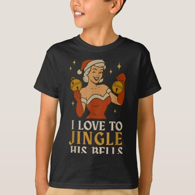 Camiseta Retro Santa I Love To Stuff Her Stock Jingle His B (Frente)