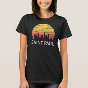 Camiseta Retro Santo Minnesota Paul Skyline Vintage Urban B