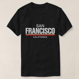 Camiseta Retro São Francisco Califórnia Listra Vintage