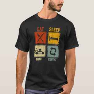 Camiseta Retro Sarcástico Para Repetição Do Sono De Mower
