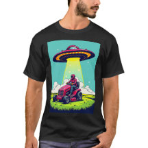 Retro Sci Fi Cartoon Roket Ship e Lawnmower