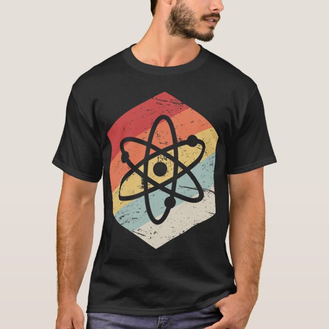 Camiseta Retro Science Atom Icon  friend (Frente)