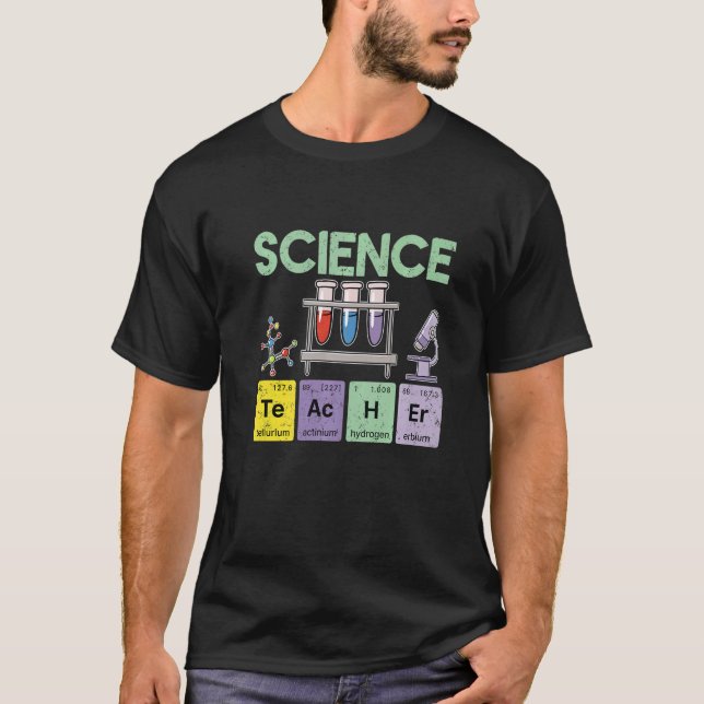 Camiseta Retro Science Teacher Matching Science Students Ma (Frente)