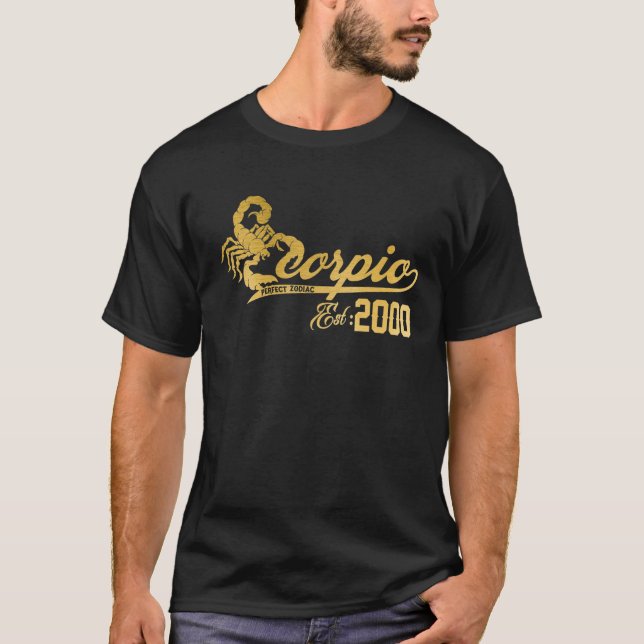Camiseta Retro Scorpio 2000-21 Anos aniversário de 21 anos (Frente)