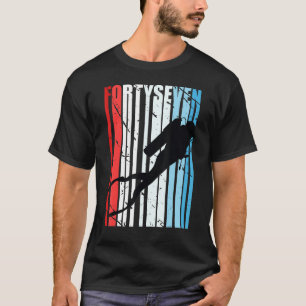 Camiseta Retro Scuba Merging 47º Aniversário do Mergulhador