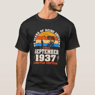 Camiseta Retro Setembro De 1937, 85 Anos De Frota De Pesca