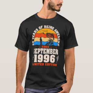 Camiseta Retro setembro de 1996 26 anos Pesca 26.o andar