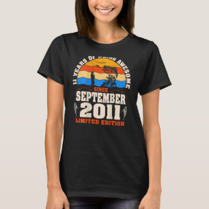 Camiseta Retro Setembro De 2011 Pesca De 11 Bir Com 11 Anos