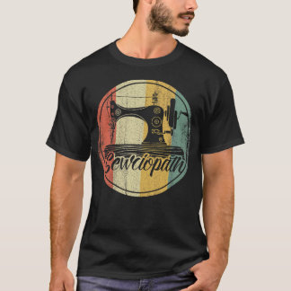 Camiseta Retro Sewciopath Eu Amo Costureira Amante de Máqui