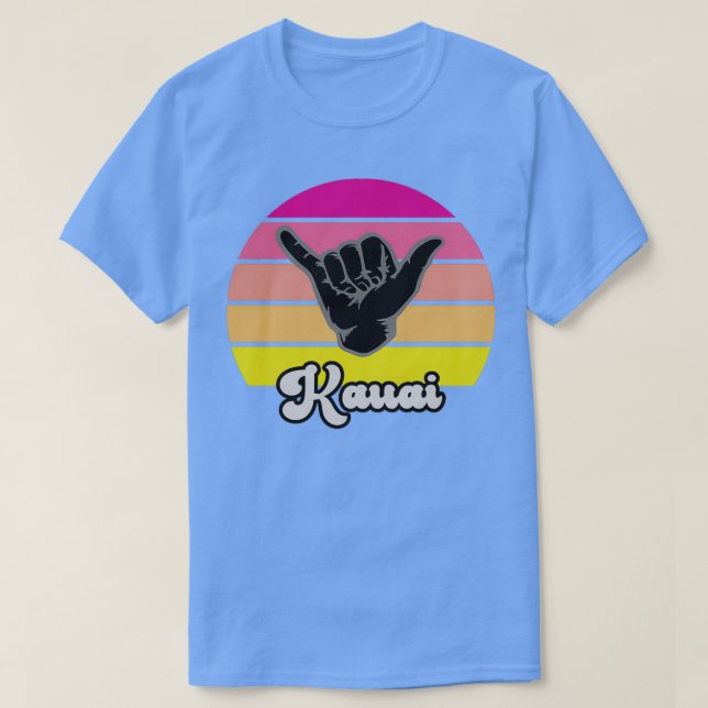 Camiseta Retro Shaka Aloha Hawaiian Hang Loose Sinal 12 (Frente do Design)