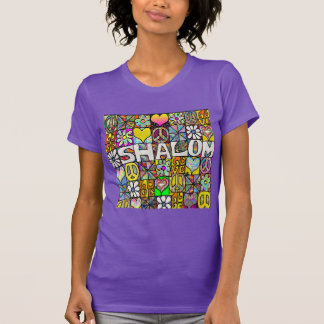 Camiseta Retro Shalom LOVE Psicodélico dos Anos 60