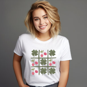 Camiseta Retro Shamrock e Dia de São Patrício de cereja