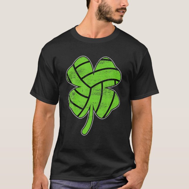 Camiseta Retro Shamrock, Rua desportiva de vôlei. Dia de Pa (Frente)