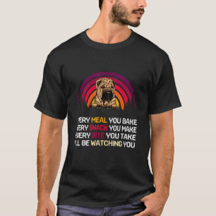 Camiseta Retro Shar Pei Cachorro Eu estarei te vigiando do 
