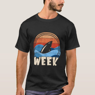 Camiseta Retro Shark Fin Week 2023 Shark Lover Ocean Wildli