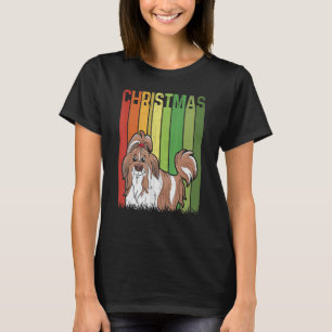 Camiseta Retro Shih Tzu Dog Group Correspondente a Xmas H