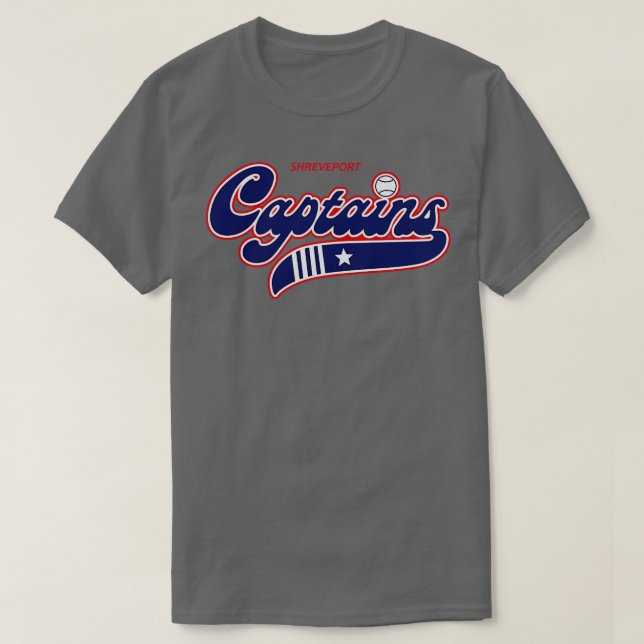 Camiseta Retro Shreveport captura TS da Liga Menor de Baseb (Frente do Design)
