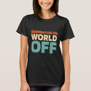 Camiseta Retro Shuttle - Jogador de Badminton Vintage no Mu